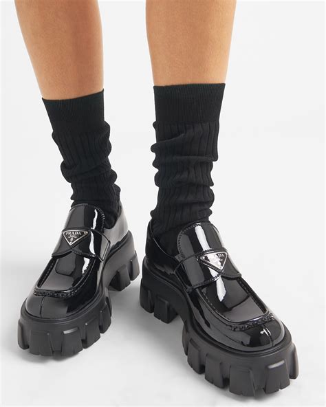 favorite zoom prada patent leather lace-up boot|Black Monolith Patent Leather Lace.